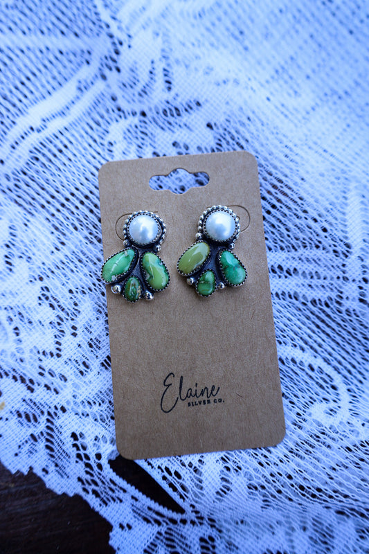 Olathe Earrings - Sonoran & Pearl