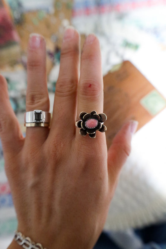 Brass Flower Ring - 6