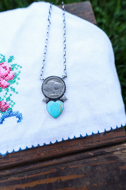 Heart + Buffalo Nickel