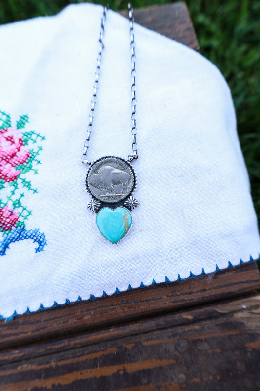 Heart + Buffalo Nickel