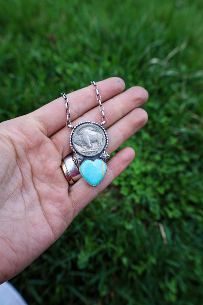 Heart + Buffalo Nickel