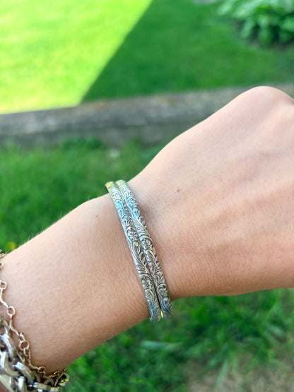 Floral Silver Bracelet