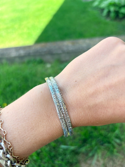 Floral Silver Bracelet