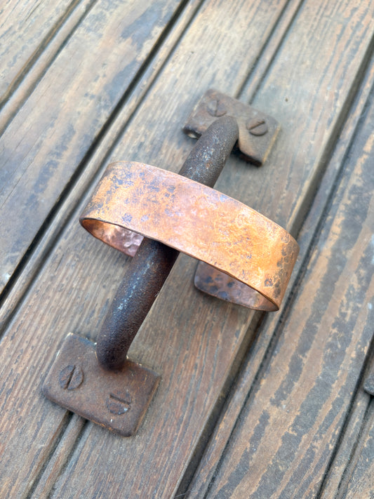 Cuff D - Patina & Hammered