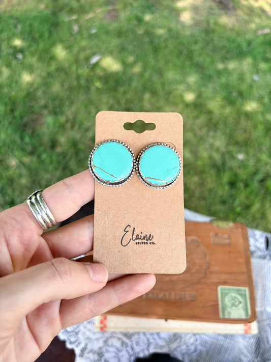 182 - Glacier Blue Stone Earrings