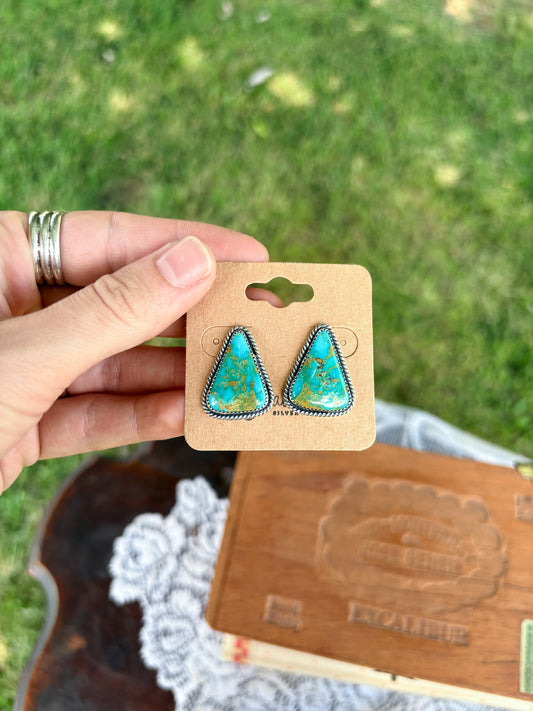 19 - Single Stone Royston Earrings
