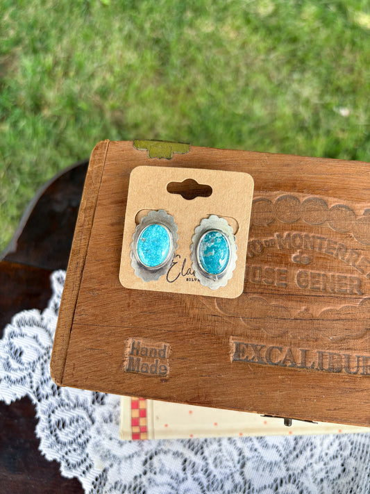 161 - White Water Earrings