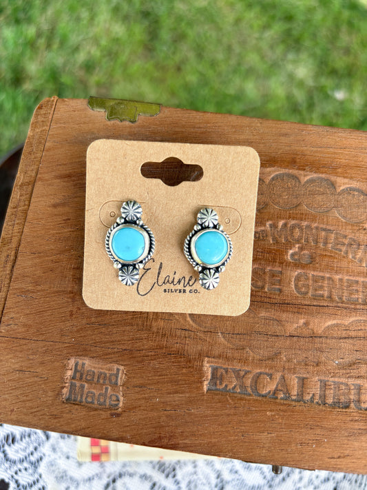 30 - Kingman Single Stone Earrings