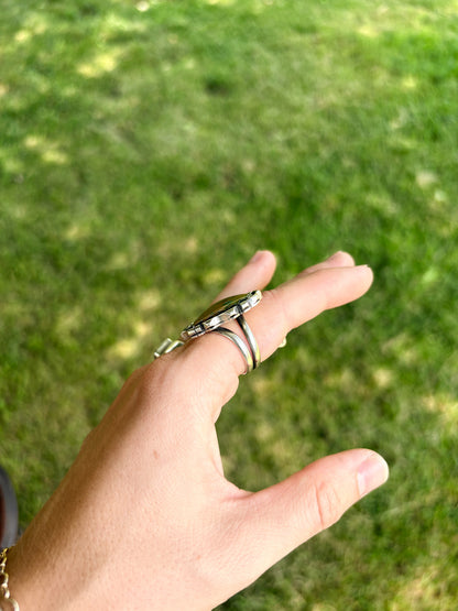 123 - Royston Heart-Shaped Stone Adjustable Ring