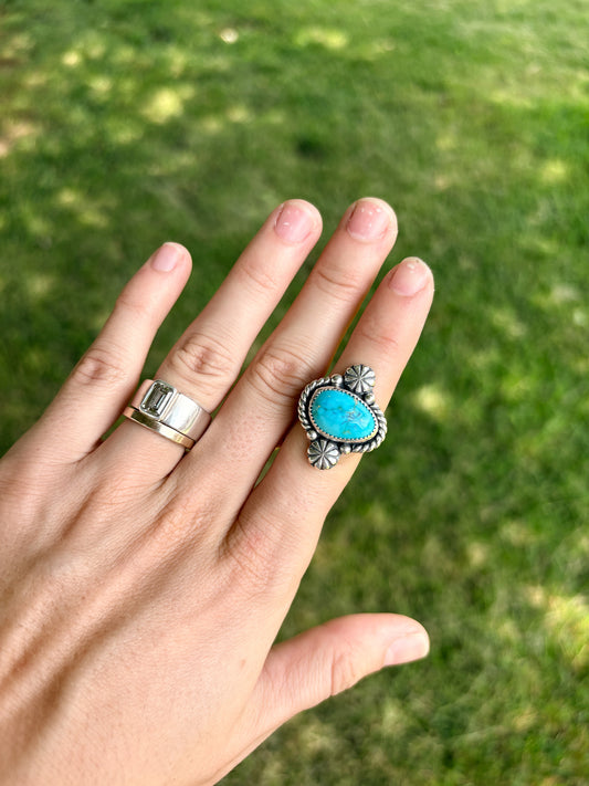 108 - Turquoise Mountain Ring Size 5.5