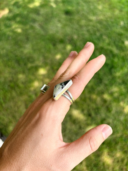 107 - White Buffalo Ring Size 6.75