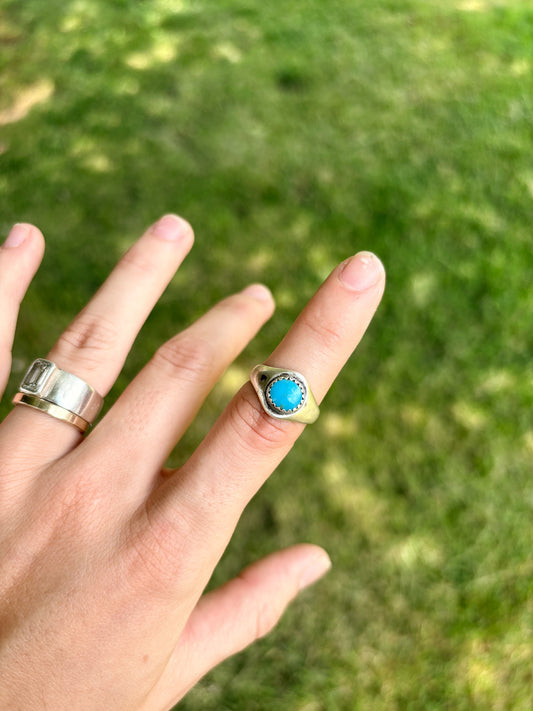131 - Kingman Signet Ring Size 6
