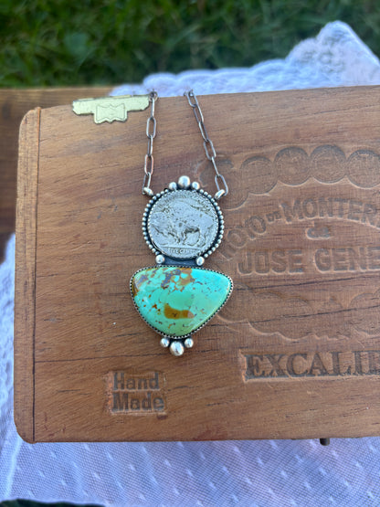 Pilot Mountain Buffalo Coin Necklace