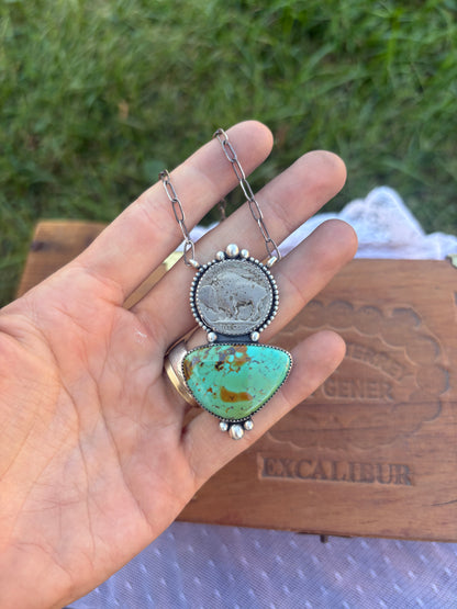 Pilot Mountain Buffalo Coin Necklace