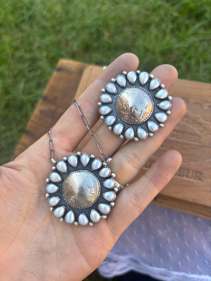 Freshwater Pearl Buffalo Coin Necklace