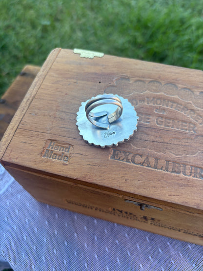 Freshwater Pearl Buffalo Coin Ring