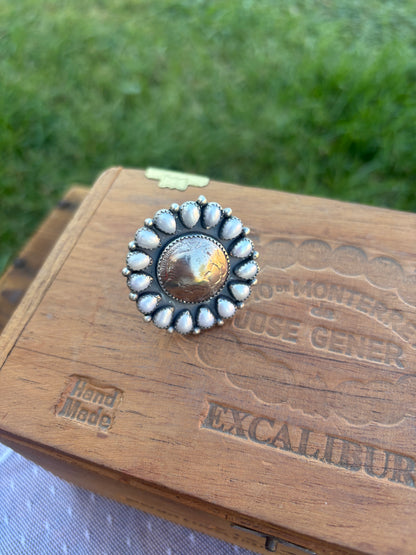 Freshwater Pearl Buffalo Coin Ring