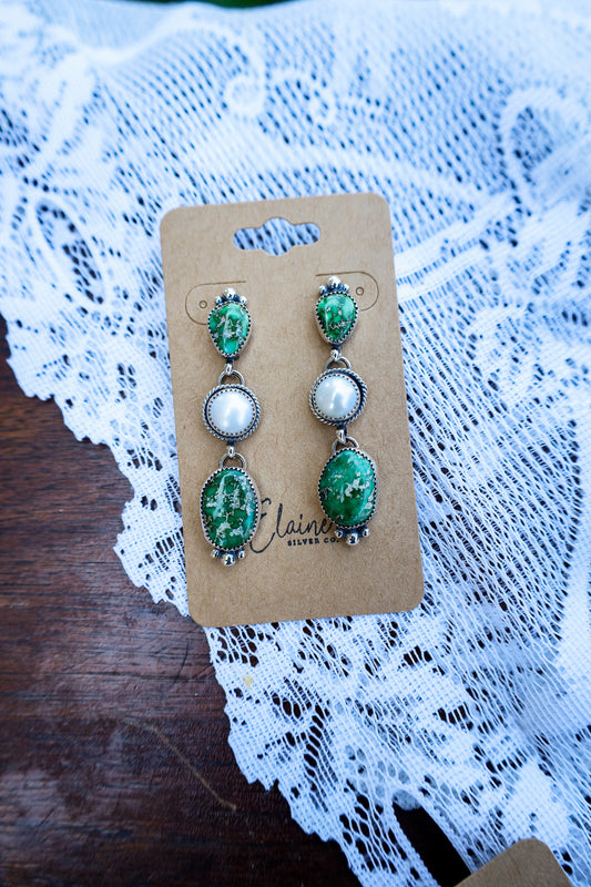 Woodrow Earrings - Sonoran & Pearl