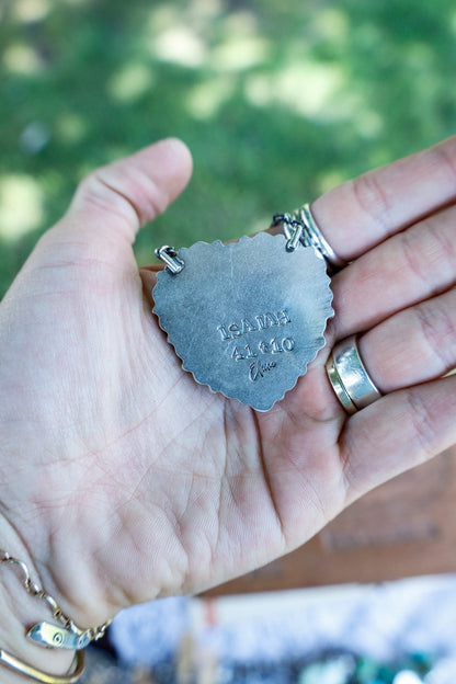 139 - Purple Spiny and Sonoran Gold Heart-Shaped Necklace