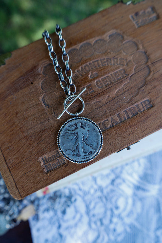 71 - Half Dollar Toggle Necklace